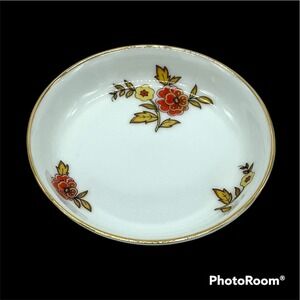 THOMAS BAVARIA Yellow & Orange Flowers Porcelain Trinket Dish 3" Butter Pat